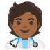 health worker, medium-dark skin tone